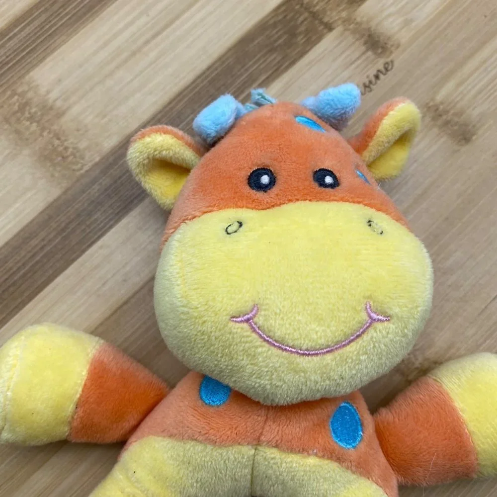 Koala Bear GIRAFFE Baby Rattle Stuffed‎ Animal Toy Ring Yellow Orange Plush 8